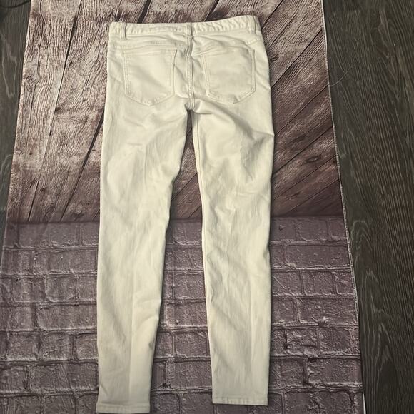Free People White Skinny Denim Jeans Casual Size 27 Classic Boho Festival Costal - Picture 4 of 8